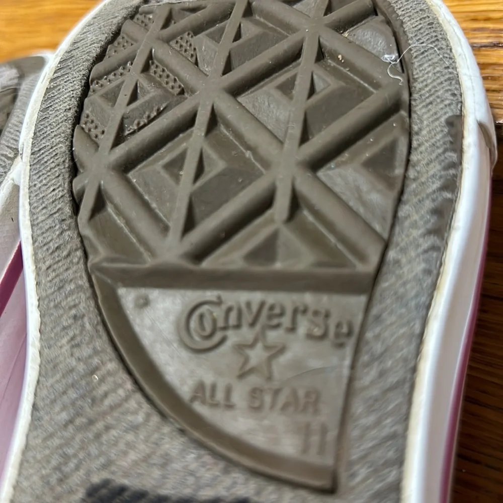 Converse All Star pink youth size 11. Low top sneakers.